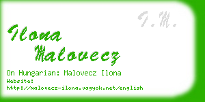 ilona malovecz business card